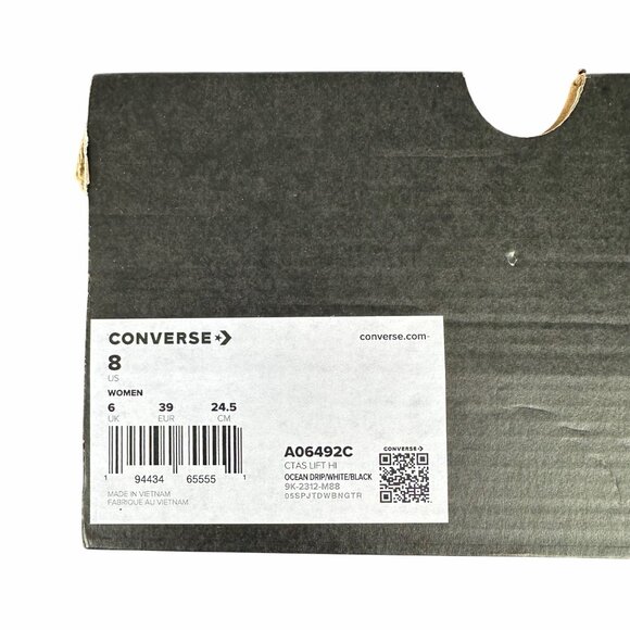 ⭐Converse Chuck Taylor All Star Lift Platform Charms 8 Womens Shoes Teal A06492C - Picture 8 of 13